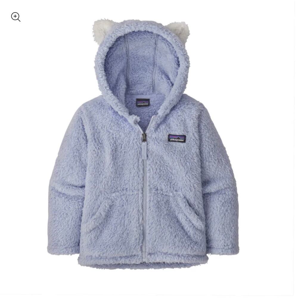 Patagonia Baby Full Zip Furry Friends‎ Hoody Sherpa Teddy Bear Ears blue 3T